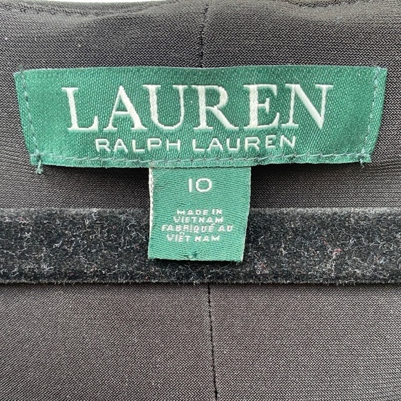 Lauren Ralph Lauren Black with Red Floral Dress Size 10 - Picture 6 of 7